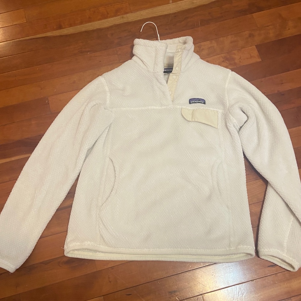 Patagonia Retool Snap Fleece Pullover Small White